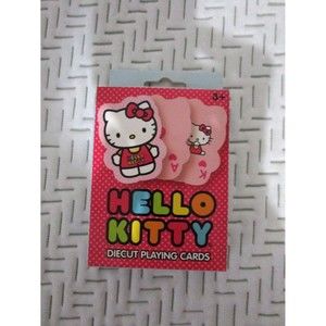 New Sanrio HELLO KITTY Die Cut Playing Cards Complete Deck Never Used